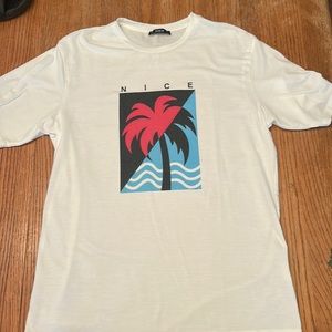 Shein Nice France Men’s Medium White T-Shirt